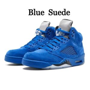 Air Jordan Retro Blue Suede Sneakers